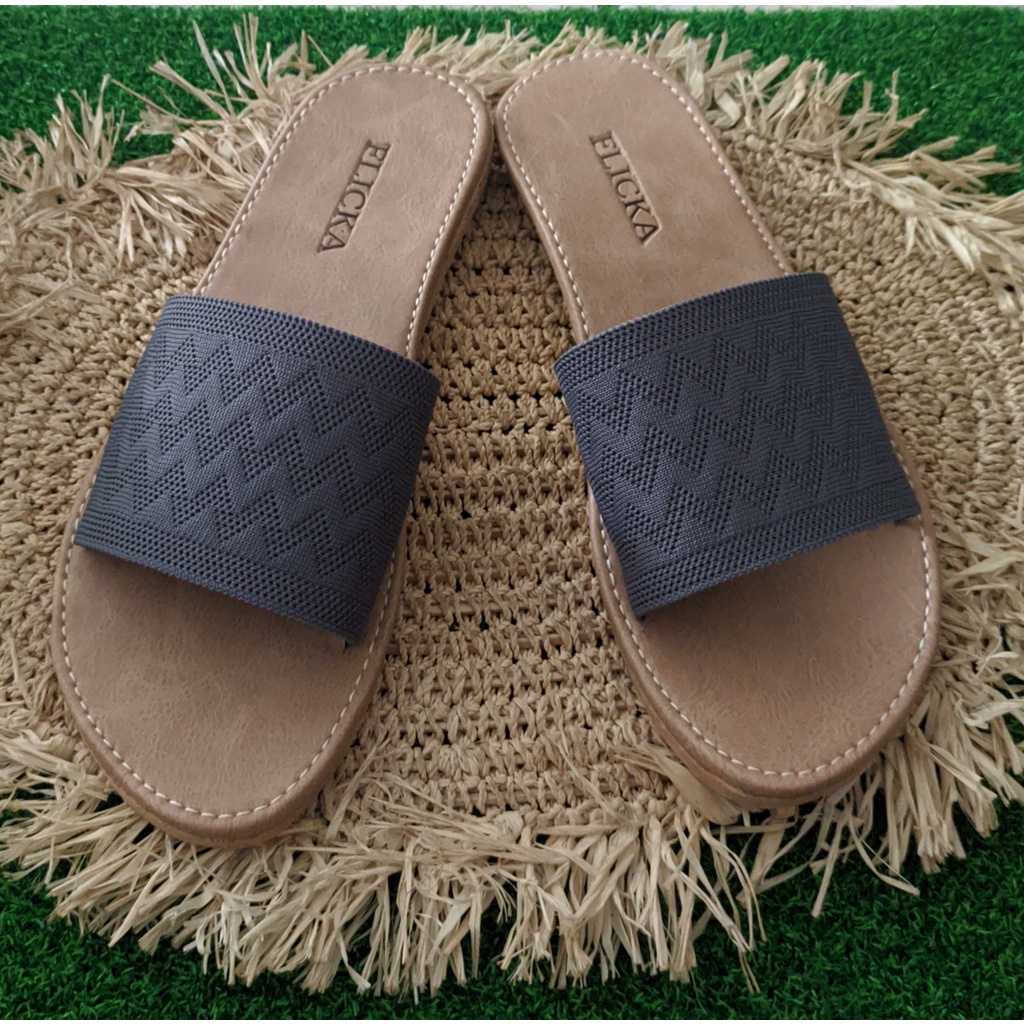 Sandal Wanita Lydia / Sandal Wanita Rajut Import / Sandal Selop Anti Slip