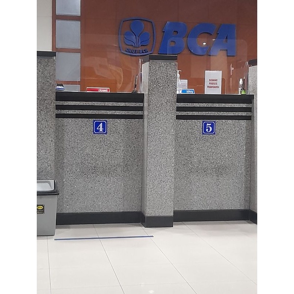 

nomor loket cashier bank number sign
