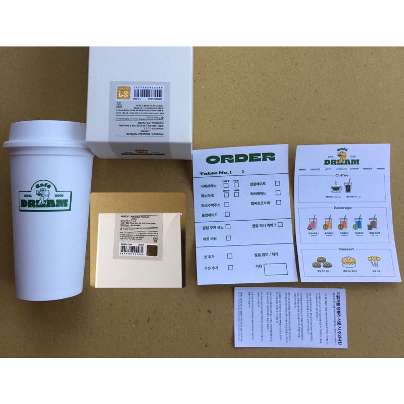 [ booked ] official Reusable tumbler only cold cup md cafe nct dream member jeno mark jaemin jisung 