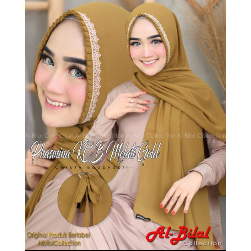 (PROMO)  Pashmina KCB RENDA 175 x 70 Pasmina Tali Lipit Gerigi / Pashmina Renda Premium