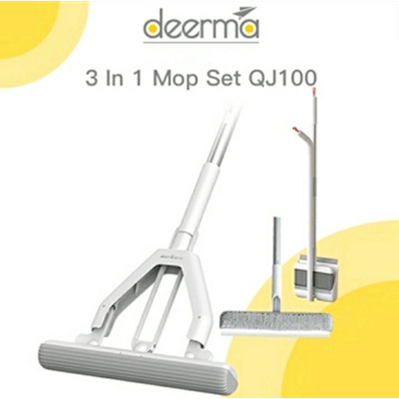 Deerma QJ100 3-in-1 Sweep and Mop Cleaning Kit Sapu Pel