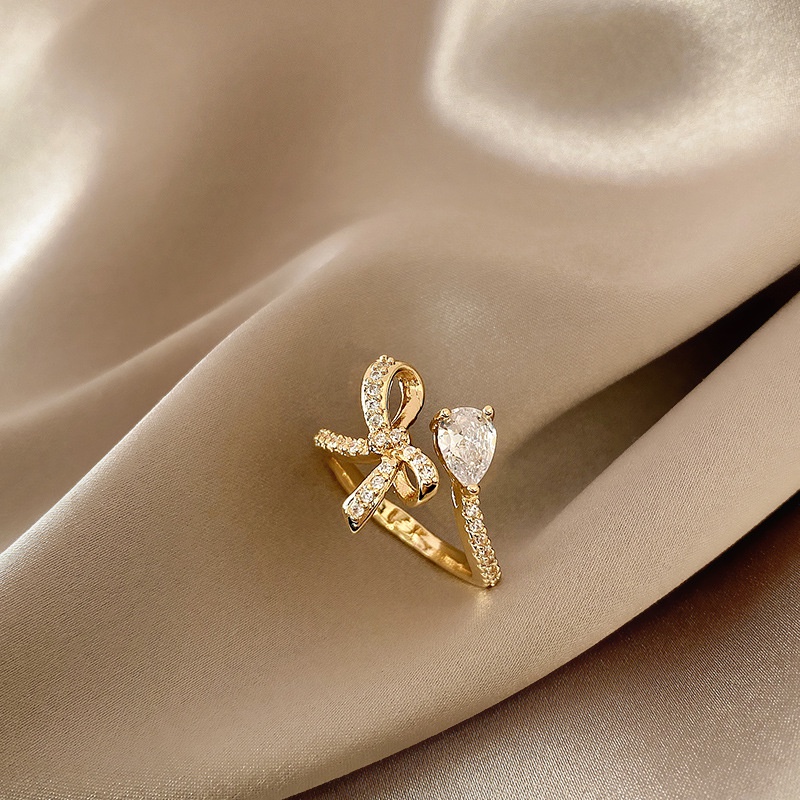 Cincin Model Terbuka Desain Kupu-Kupu Tiga Dimensi Bahan 925 silver Aksen Berlian Gaya Korea retro Untuk Wanita