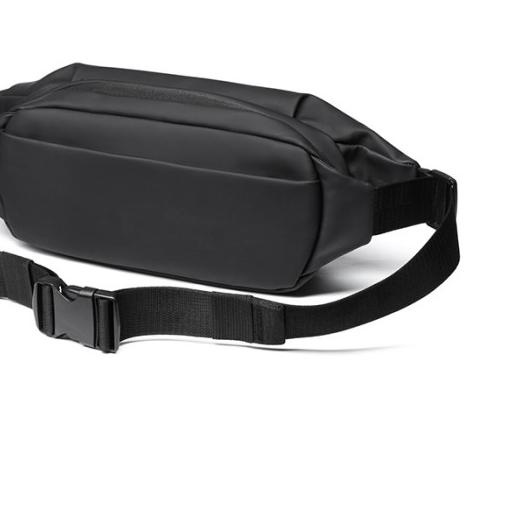 ☉ WEIXIER Waistbag Waterproof Tas Slempang Pria Wanita Anti Air Import - Hitam ◘