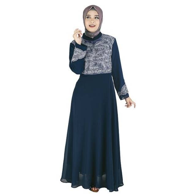 GAMIS BIRU NAVY / LONGDRESS BIRU NAVY