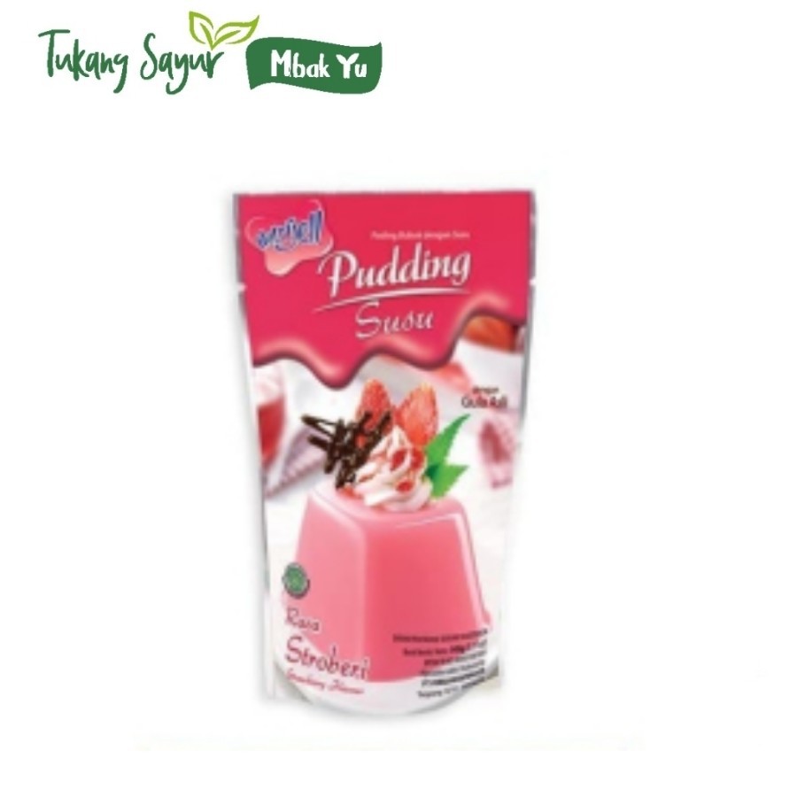 

puding susu nutrijel strawbery