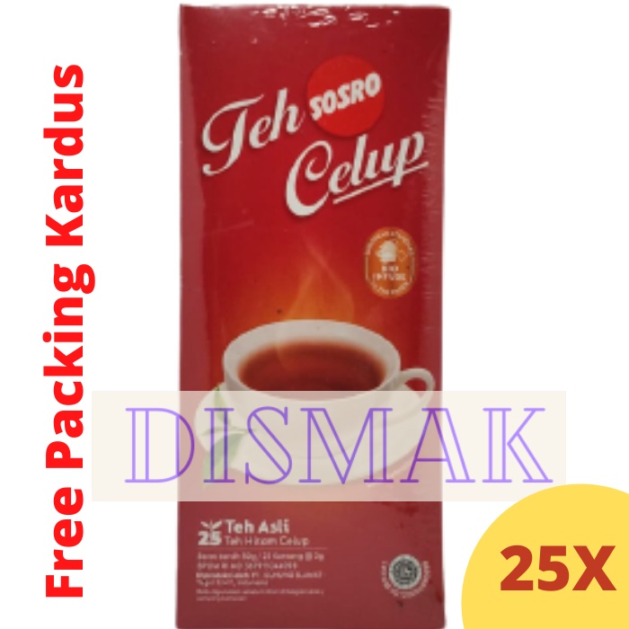 Teh Sosro Celup Black Tea 25 kotak isi 25 kantung teh