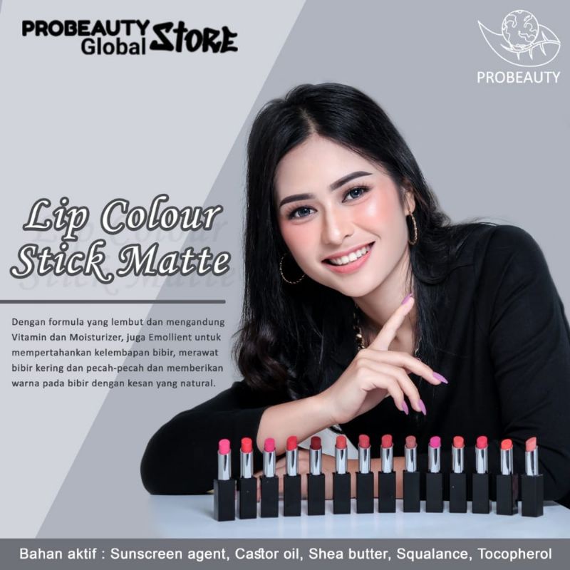 PROBEAUTY LIP COLOUR STICK / LIPSTIK padat by PROBEAUTY / Lipstick batangan