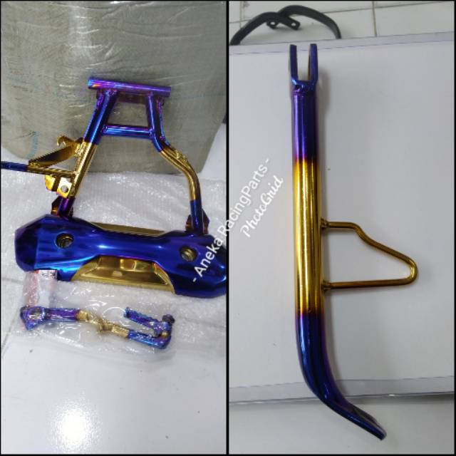 paket 2tone honda beat scoopy 4 item standar set ring 17,selahan,tameng knalpot