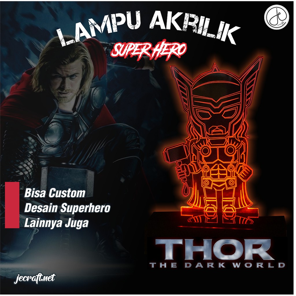 

Lampu Akrilik Thor kado ulang tahun jogja
