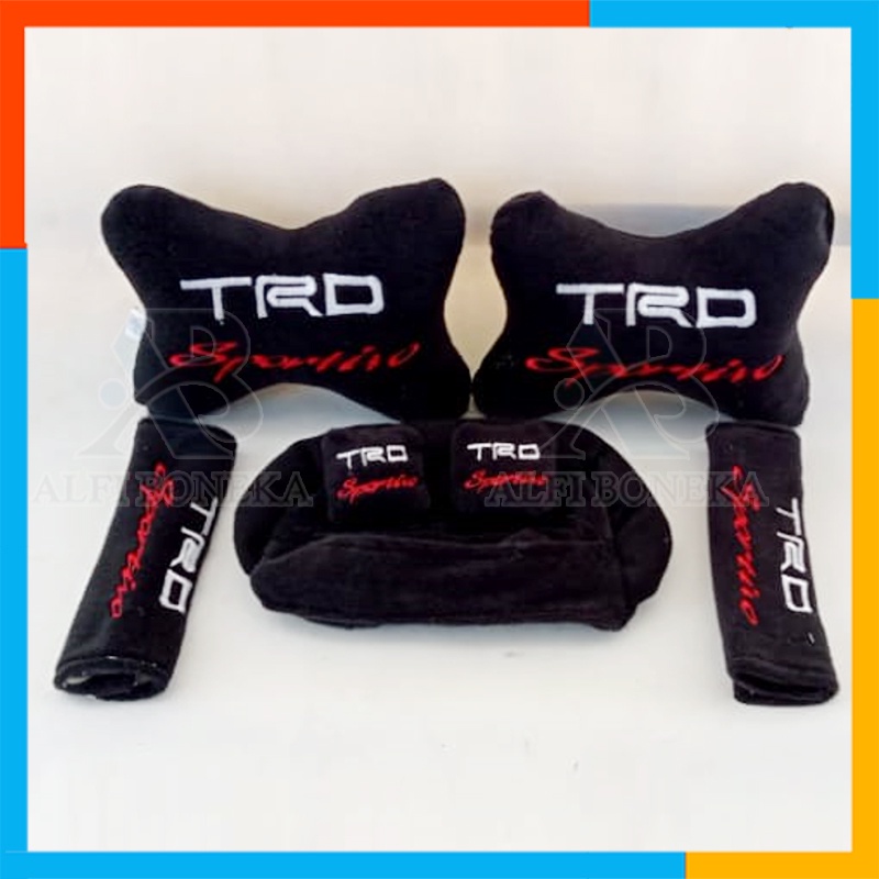 [ COD ] Bantal Set TRD 5 in 1 - Bantal Mobil Set - Bantal Set Mobil - Bantal Set Mobil Trd Sportivo Murah - Bantal Mobil 5in1 - Set bantal Mobil TRD Sportivo