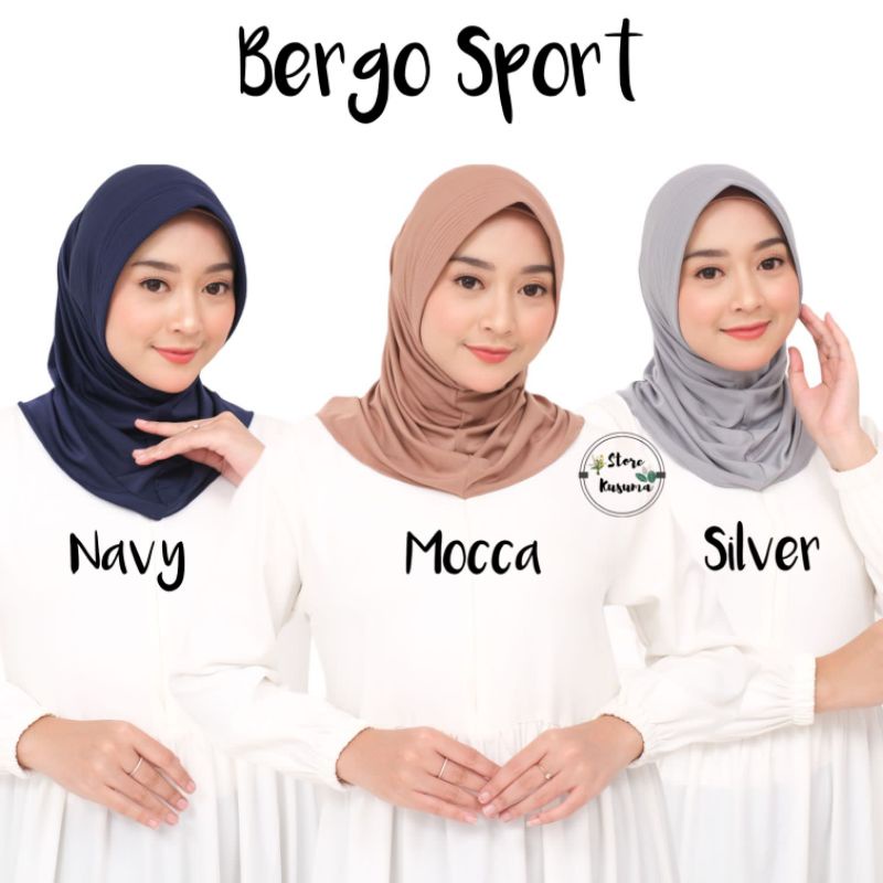 Bergo Sport | Jilbab Olahraga Bahan Lycra