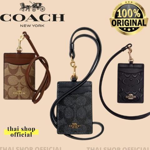

(100% Original) Lanyard Coach Signature Id Card Holder Fullset Terlaris