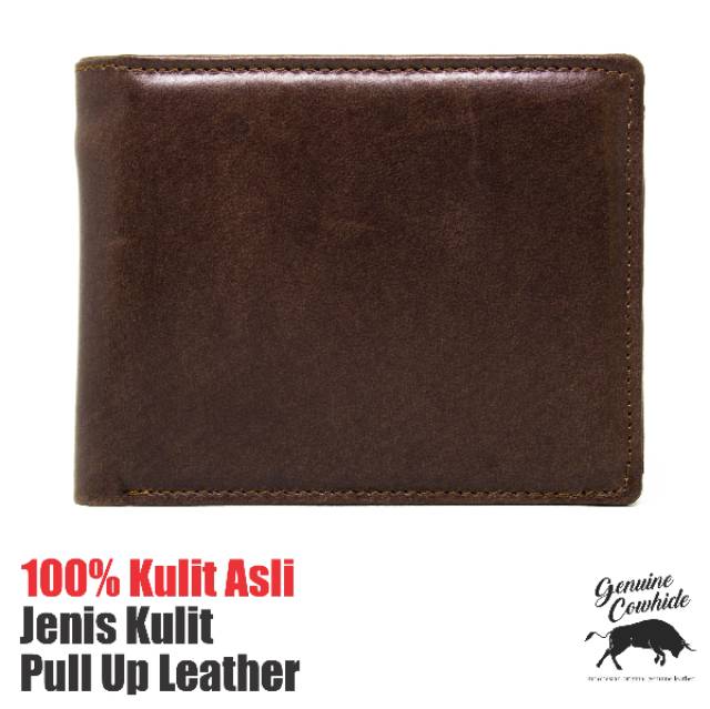 Dompet Pria Kulit Asli Model Lipat 3 - Genuine Cowhide Garansi 6 Bulan