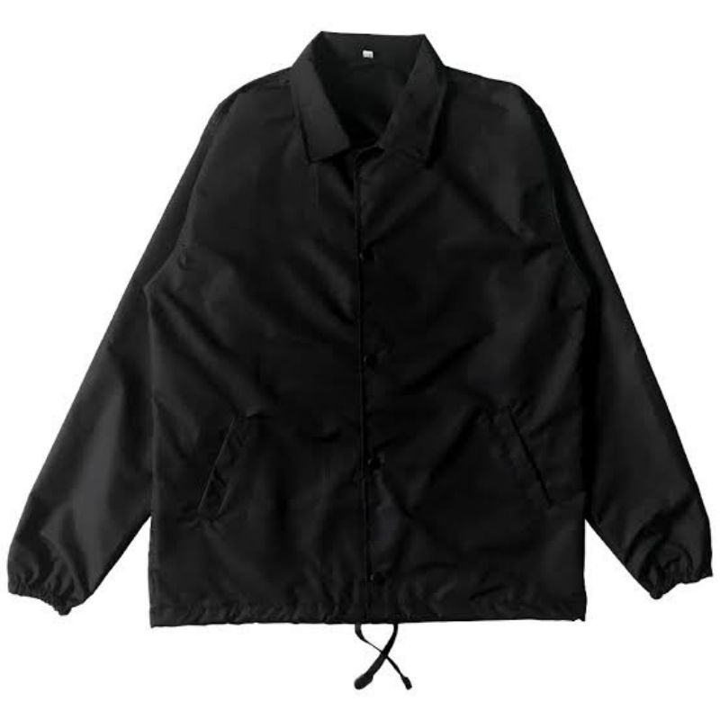 jaket coach polos hitam-jaket parasut-jaket weenbreak-jaket pria wanita