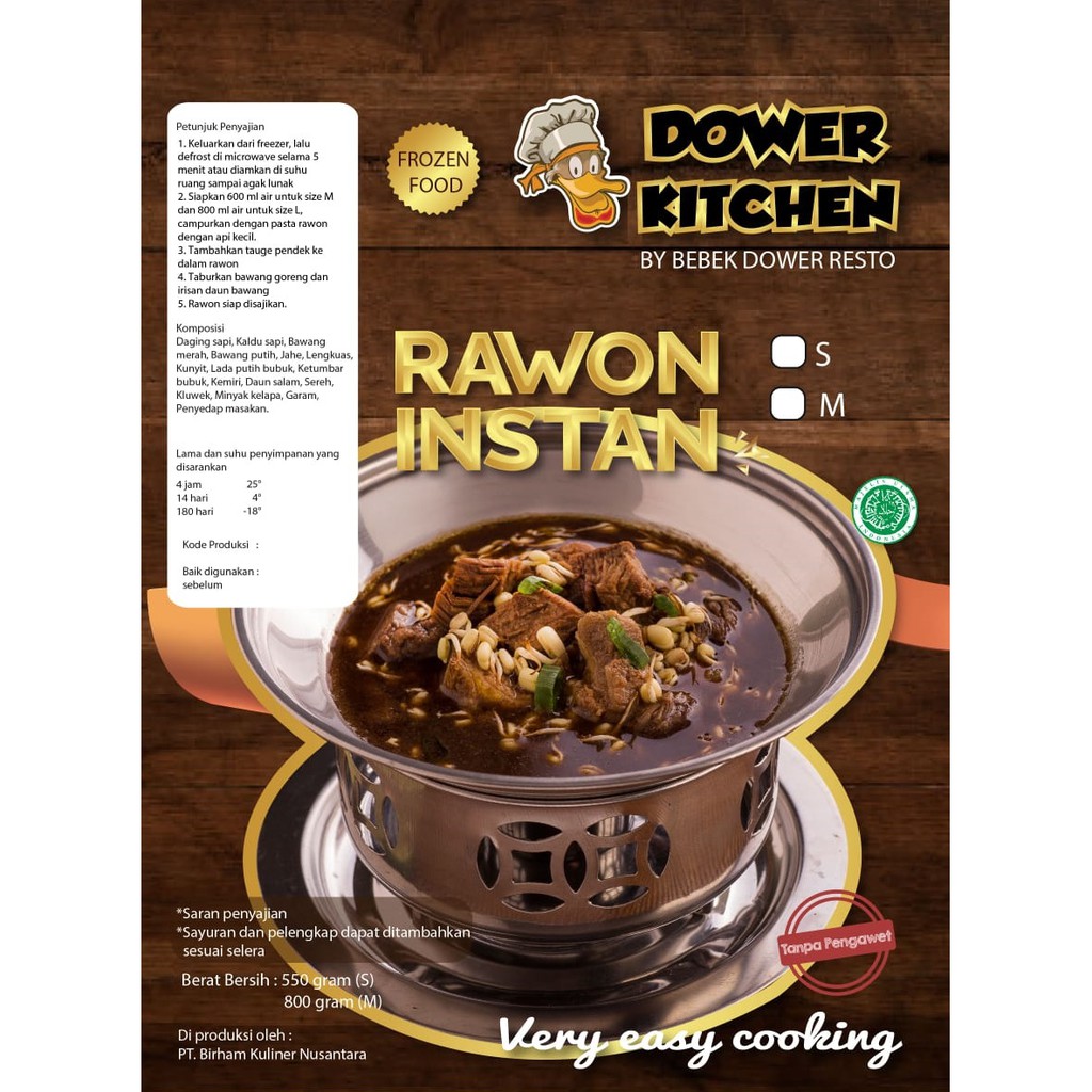 

Frozen Food Rawon Instan Size S 1-2 Porsi 300 Gram