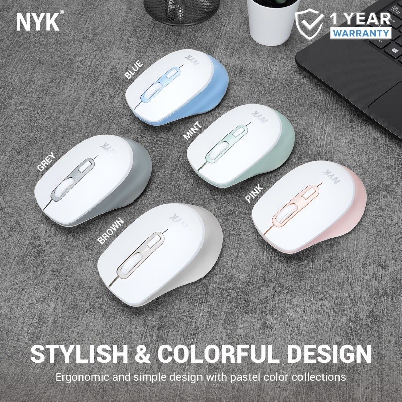 NYK C50 Mouse Dual Mode Bluetooth Wireless 2.4Ghz Silent Click