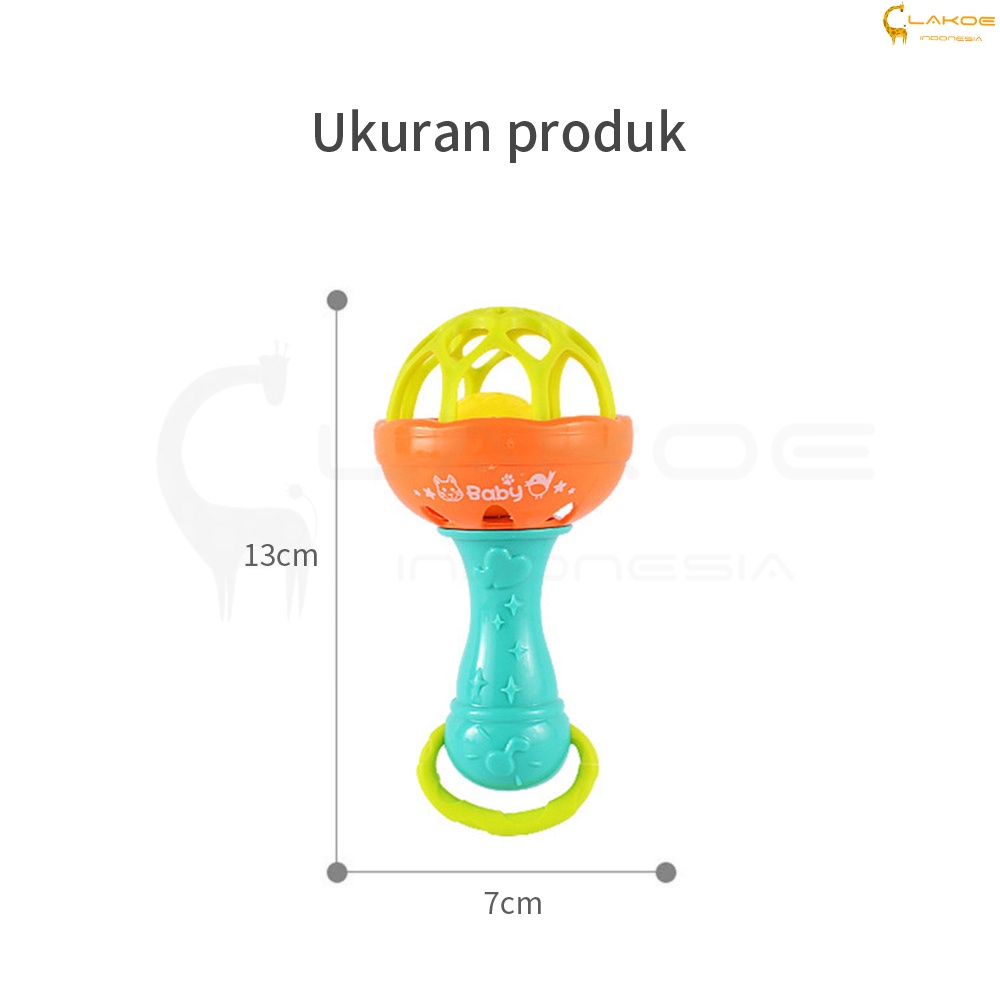 LAKOE Mainan Kerincingan Bayi / teether rattle stick/mainan gigitan bayi BPA FREE