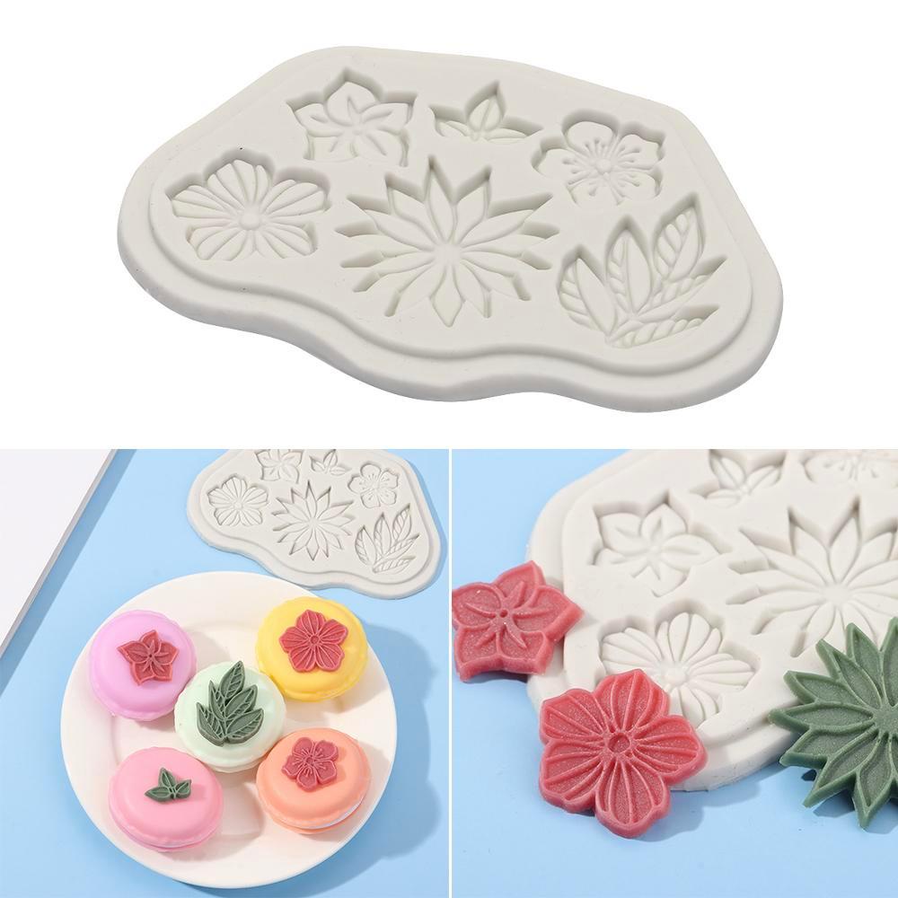 Cetakan SOLIGHTER Sugarcraft 6daun Fondant Dekorasi Kue DIY