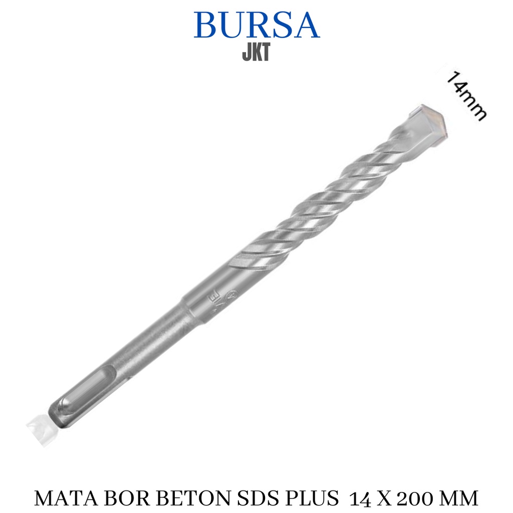 MATA BOR BOBOK PAHAT TEMBOK BETON SDS PLUS ROUND BULAT 8 - 25 MM X 200 MM