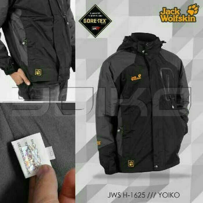 Jaket Gunung / Jaket Adventure JAKET GUNUNG /JAKET OUTDOOR JACKWOLFSKIN JWS #1625 HITAM