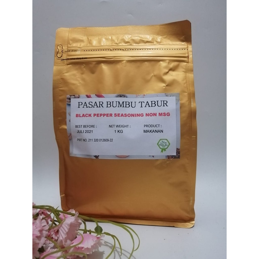 

BUMBU TABUR BLACK PAPPER SEASONING NON MSG 1 KG BUBUK MAKANAN ENAK MURAH