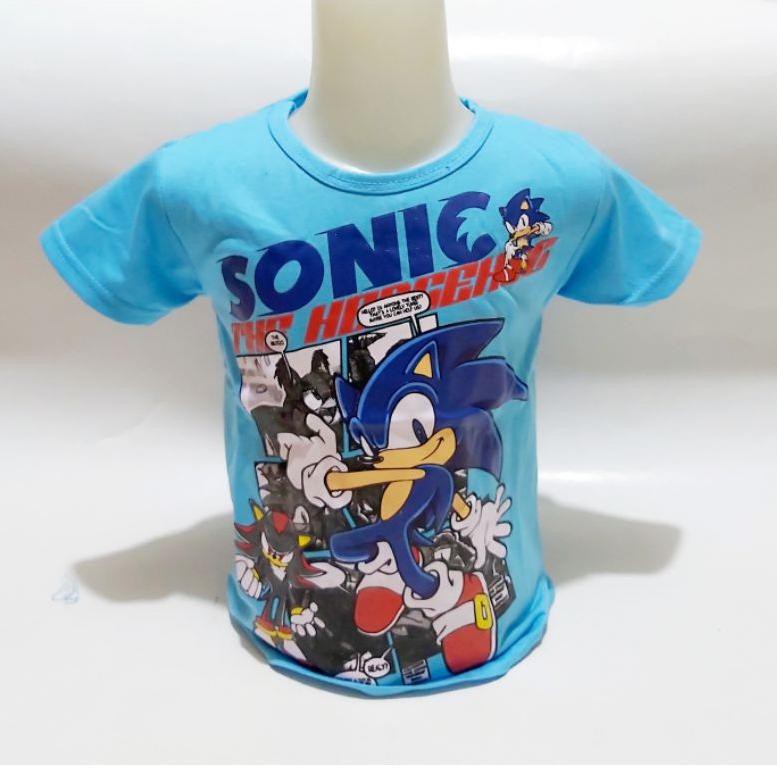 4.4 sale Sonic//Kaos anak laki laki Karakter SONIC// usia 1-10 tahun Bulan Promo