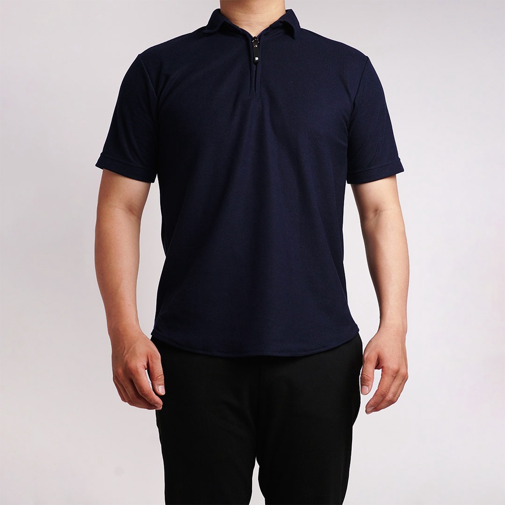 Kaos Kerah Polo Shirt Pria Polos Lengan Pendek Original Broguy - Navy