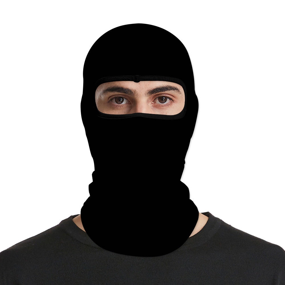 [BISA COD] Masker Buff Ninja Full Face Balaclava Spandex Hitam Polos Motor Helm