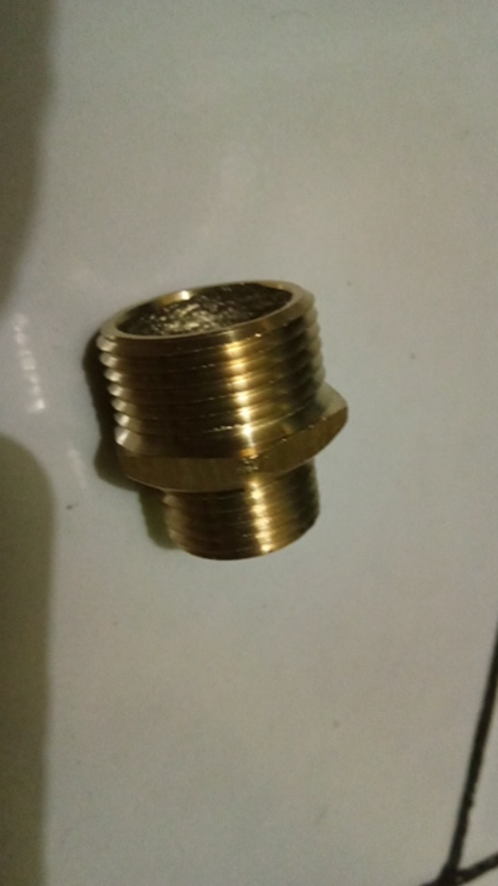 Double Nipple / Dobel Nepel 3/4 X 1/2 Kuningan