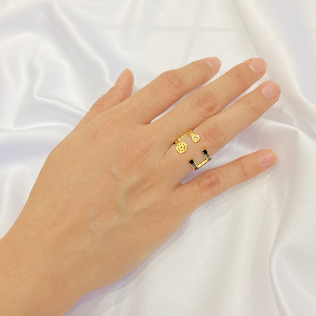 Cincin  Titanium Perhiasan wanita Anti Karat