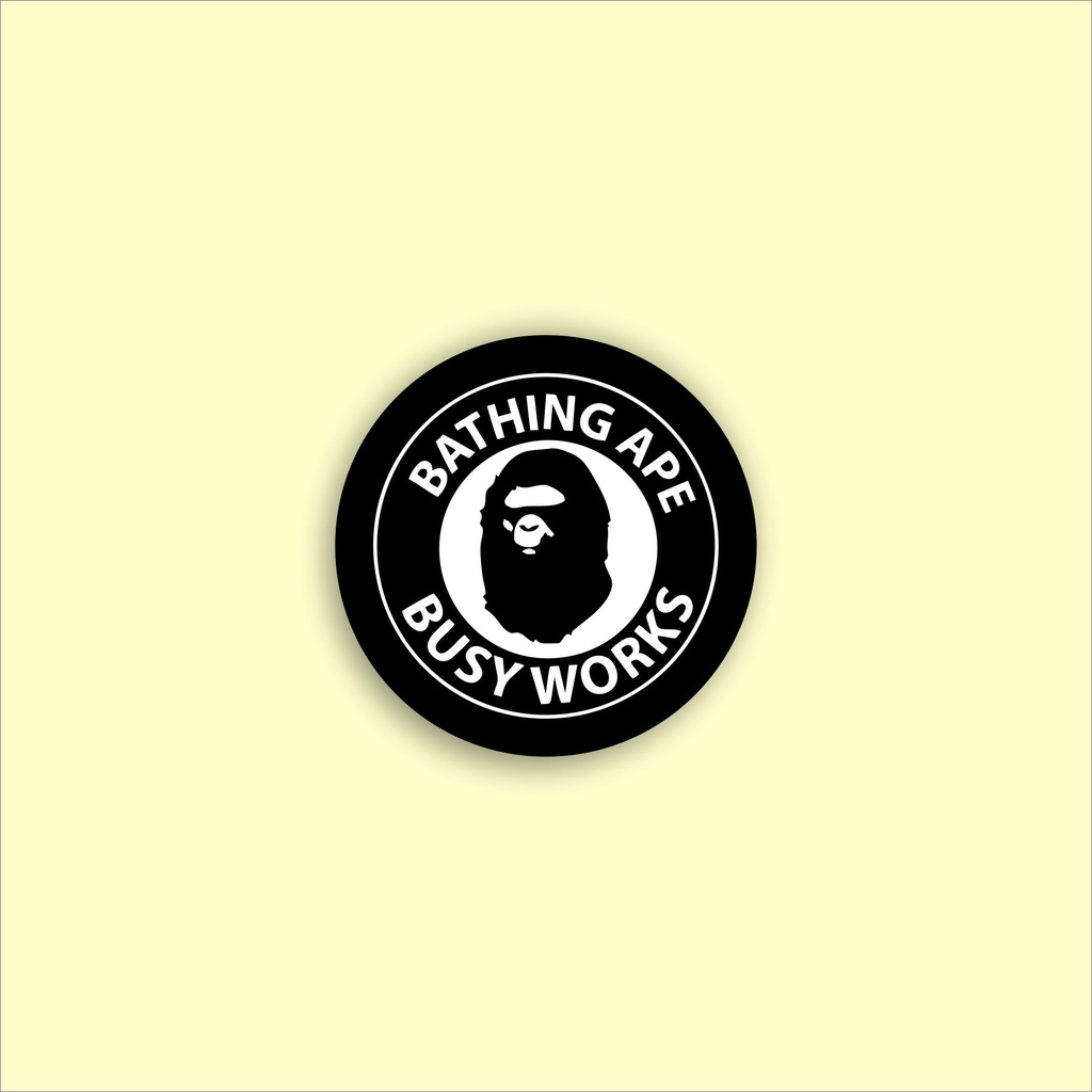 

stiker brand stiker distro Bape bulet bahan graftac anti air