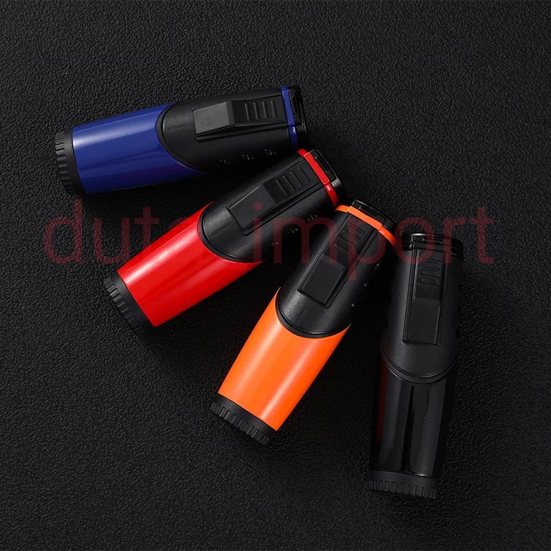 Lighter 3 jet flame/Korek api gas isi ulang murah ringan obor biru pemantik portable