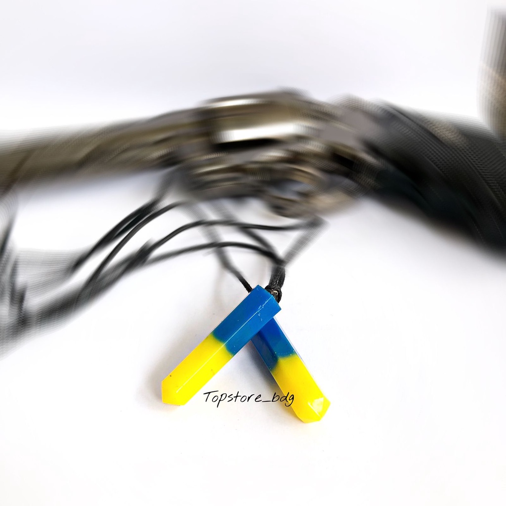 kalung resin / kalung brigez / kalung biru kuning
