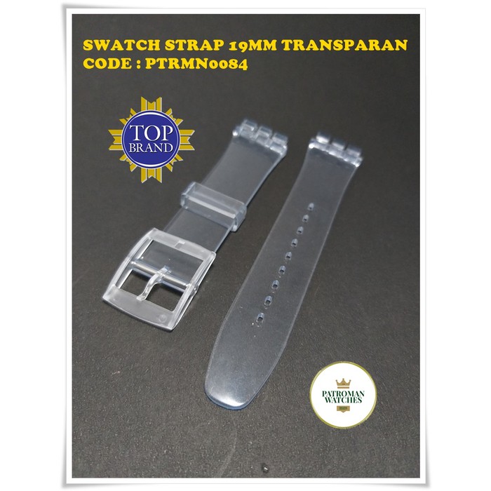STRAP TALI JAM SWATCH 19 MM TRANSPARAN ORIGINAL OEM