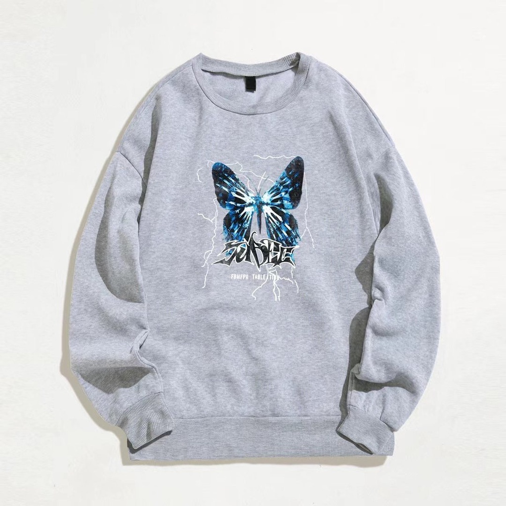 Sweater Basic Anime butterfly || buterplay vitality Sweater Crewneck || Pria &amp; Wanita Sz M - L - XL