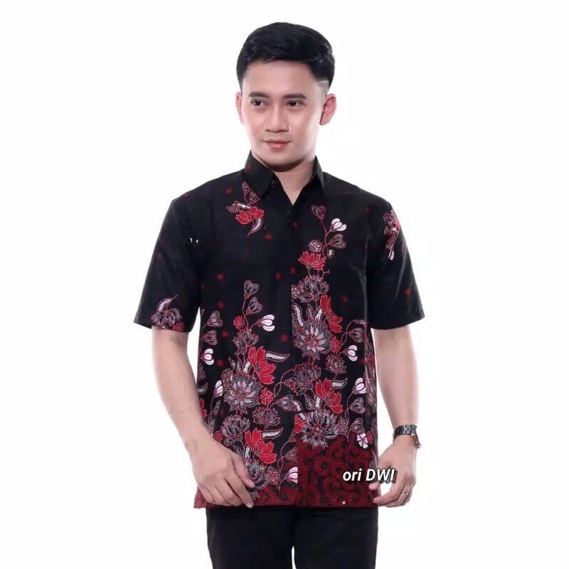 Bswart Batik Hrb026 Kenongo  Hem Pendek Padi Pekalongan M L Xl Batik