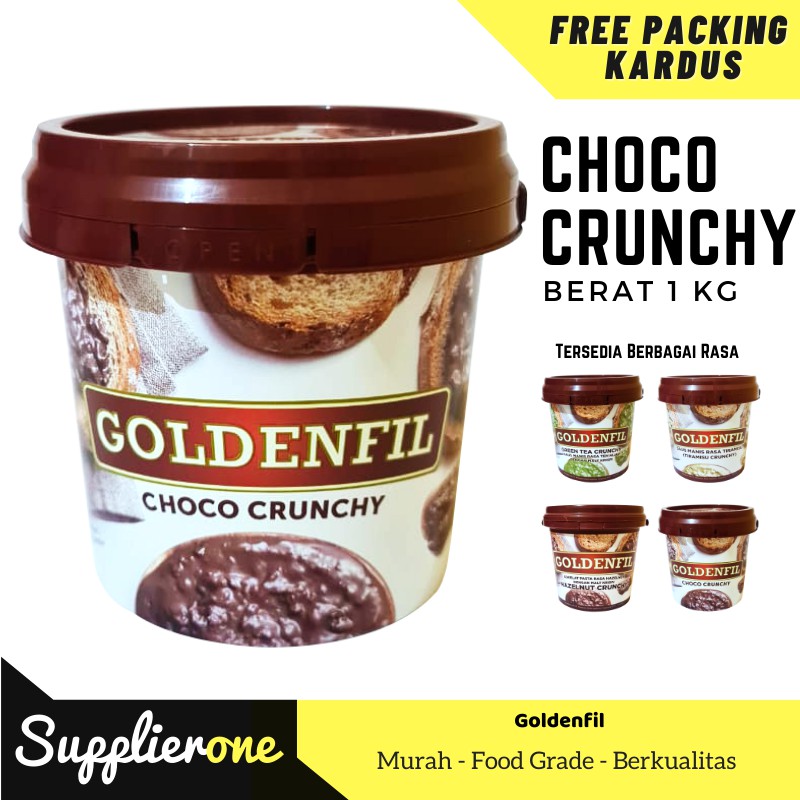 Goldenfil Choco Crunchy / Selai Roti Bakar / Toping Roti / Selai Roti / Selai Coklat / Olesan Roti