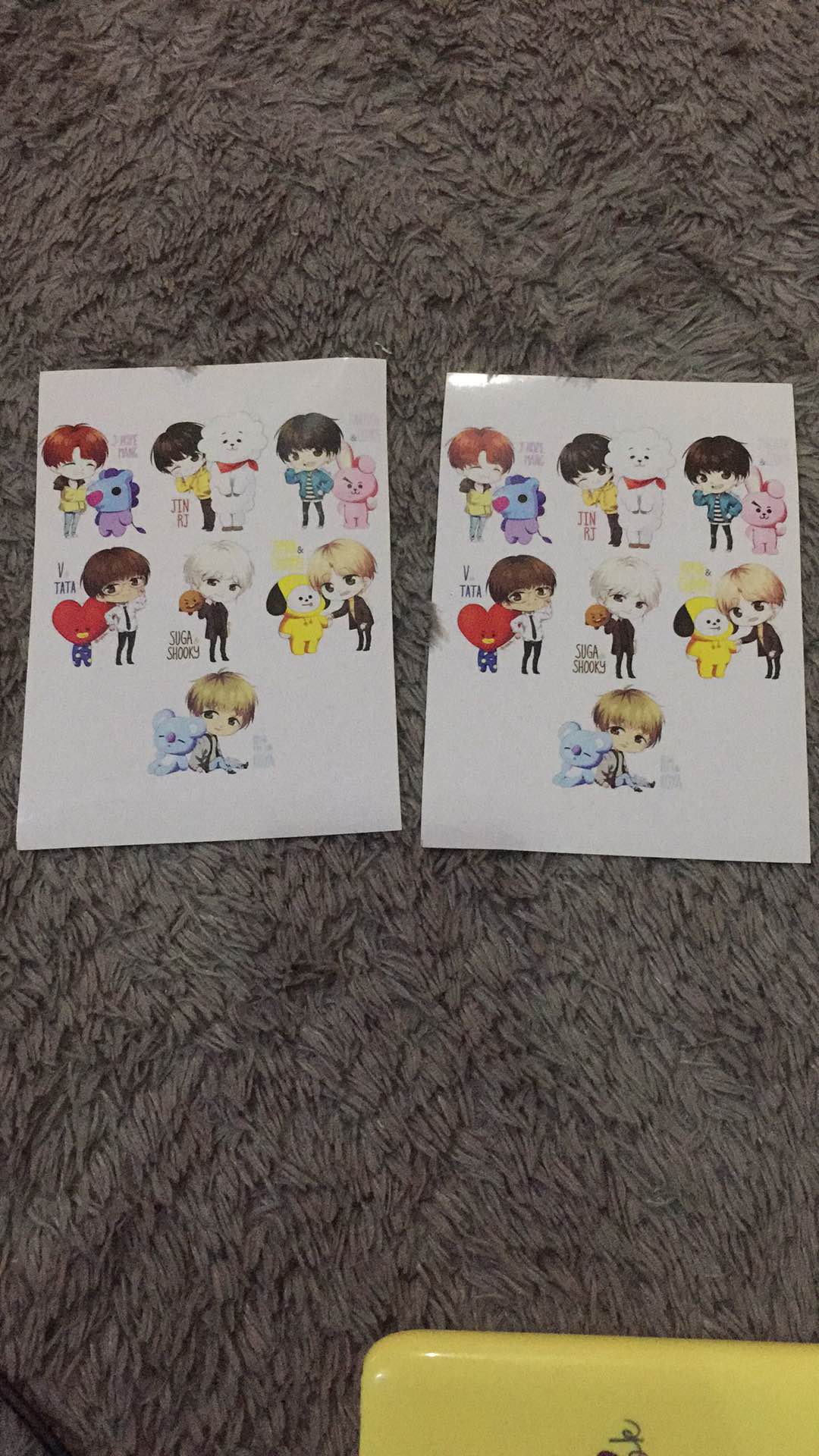  Stiker  BTS  x BT21 Murah  cute kpop jimin jungkook v rm suga 