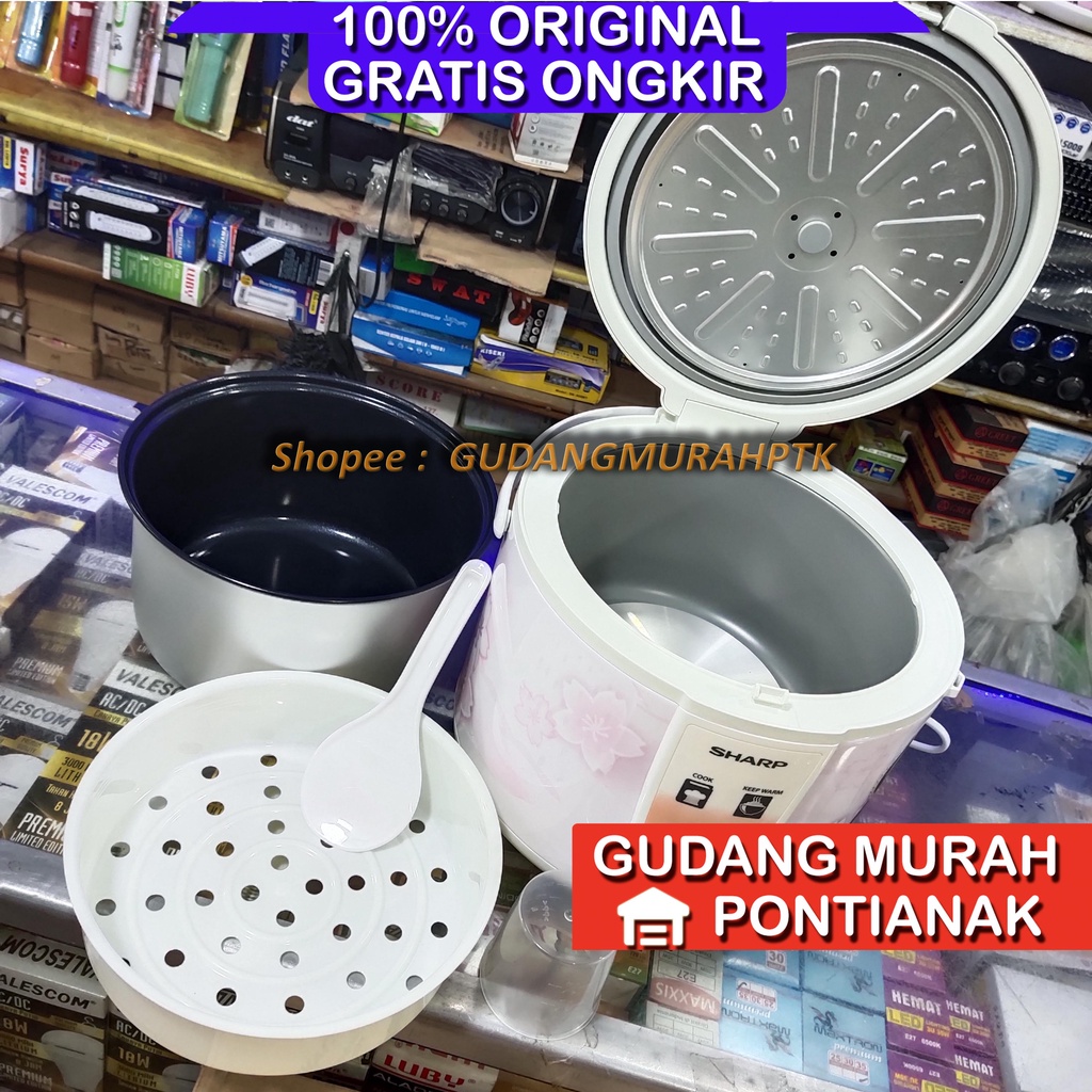 Rice Cooker Sharp KS-R18MS KSR18MS (MOTIF SAKURA) Penanak Nasi Kapasitas 1.8 Liter magicom penghangat dan penanak