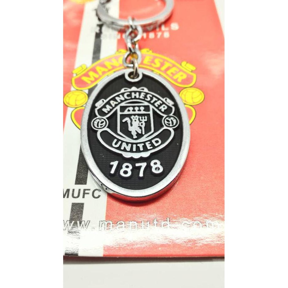 ✤dcg™ xvf-975 Gantungan Kunci Manchester United / MU black double side ( import ) 