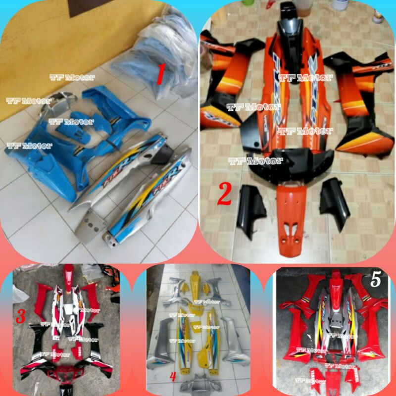 FULL SET BODI BODY HALUS FIZR F1ZR WARNA HITAM MERAH BIRU KUNING PUTIH SILVER ORANGE