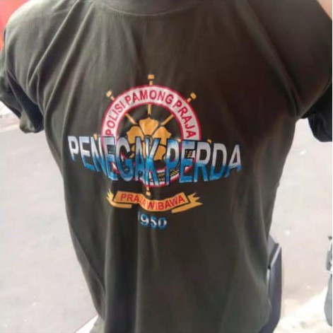 Baju Kaos Polpp Logo Depan Belakang Logo besar / kecil