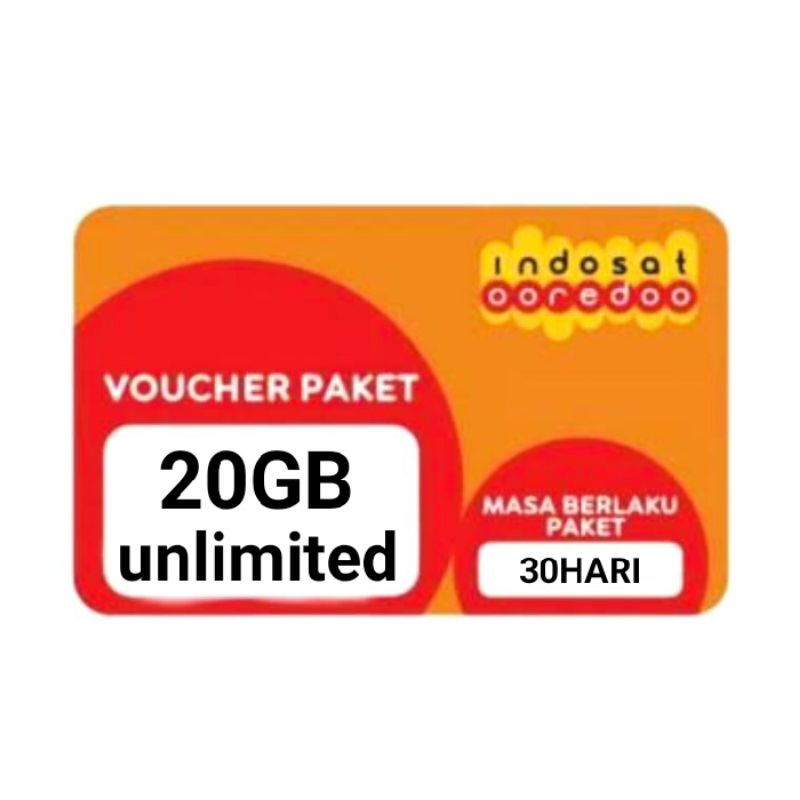 VOUCHER IM3 20GB UNLIMITED