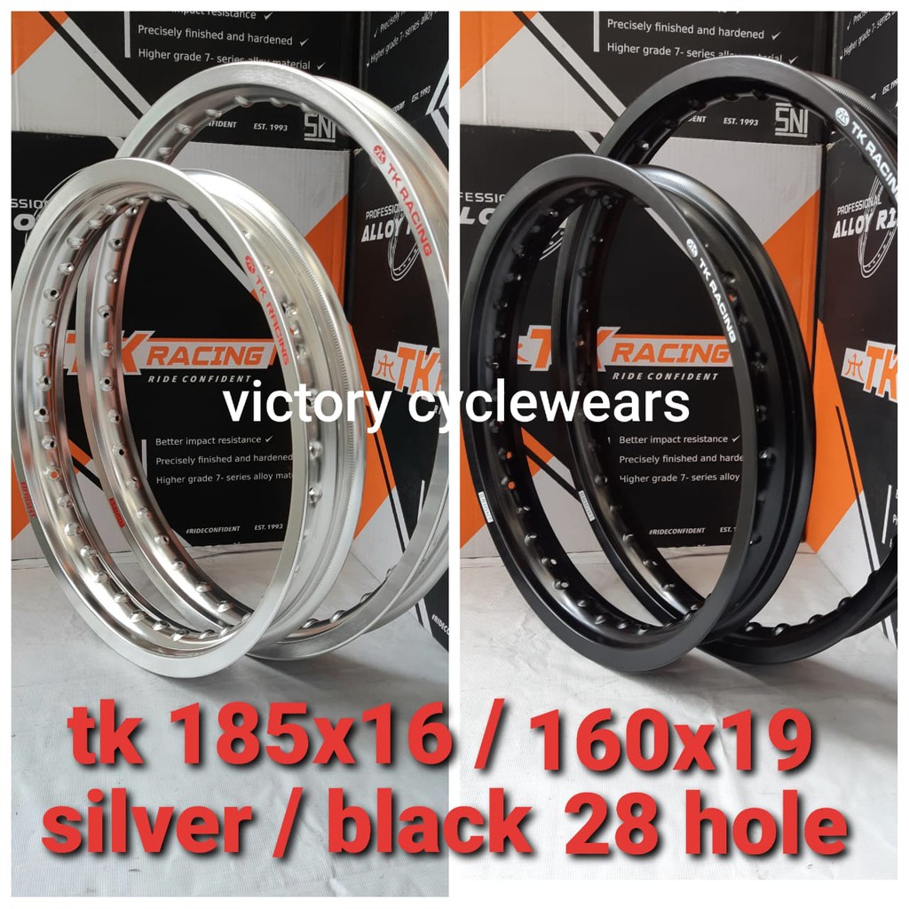 VELG TK 185X16 DAN 160X19 KILAT HOLE 28 SEPASANG  2 PCS