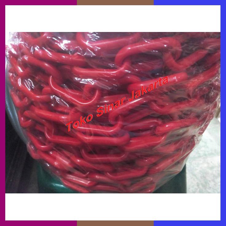 Rantai Plastik 8 Mm Merah