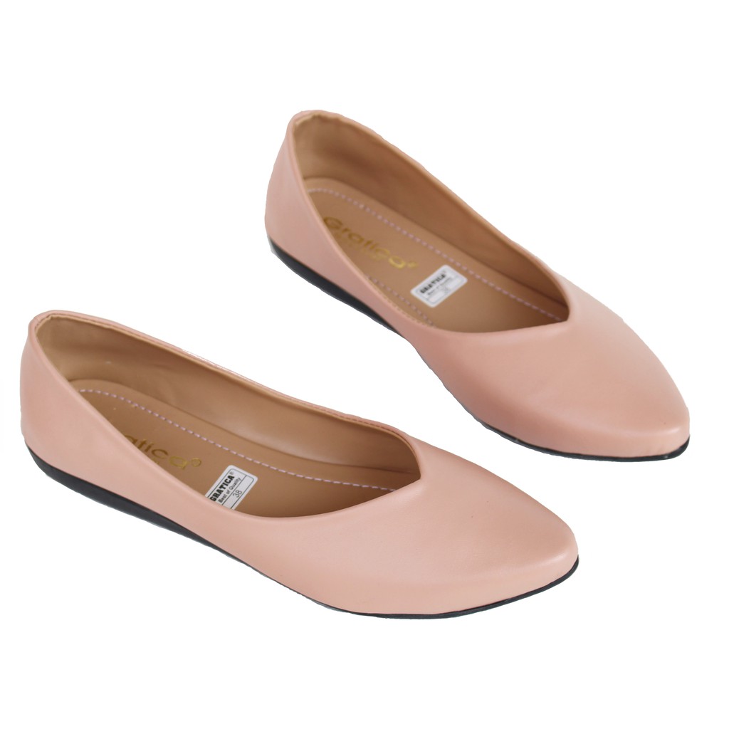 Sepatu Wanita Flat Shoes Lancip Gratica MI 06