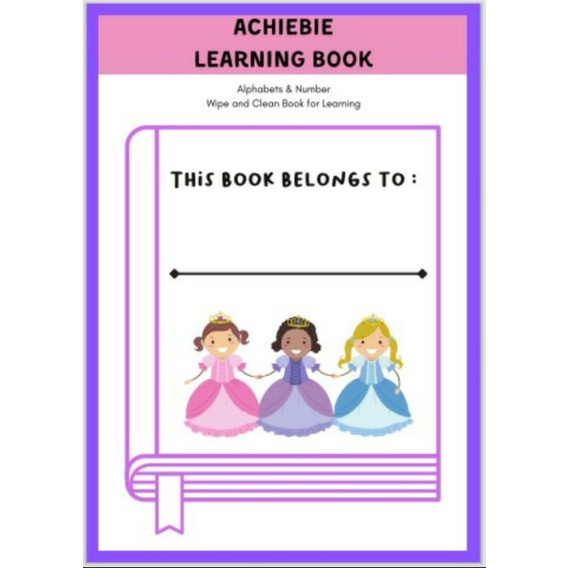 

Achibie Wipe & Clean Learning Book Princess