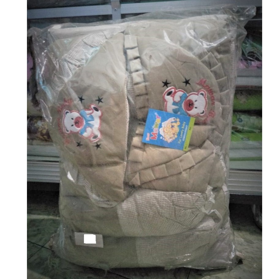 Sinar Mawar Abu Baby Kasur Bayi Tas 2 Guling 2 Bantal Tempat Minum Ori Cewek Cowok Perempuan Laki2