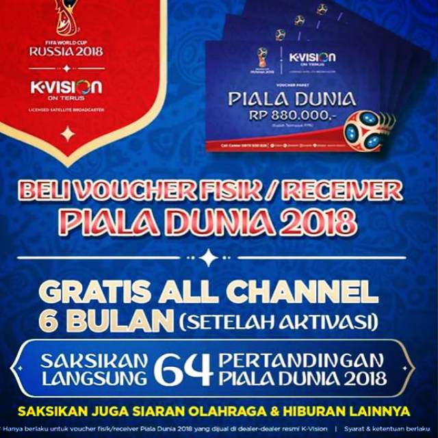 Paket all chanell 6 bulan gratis piala dunia