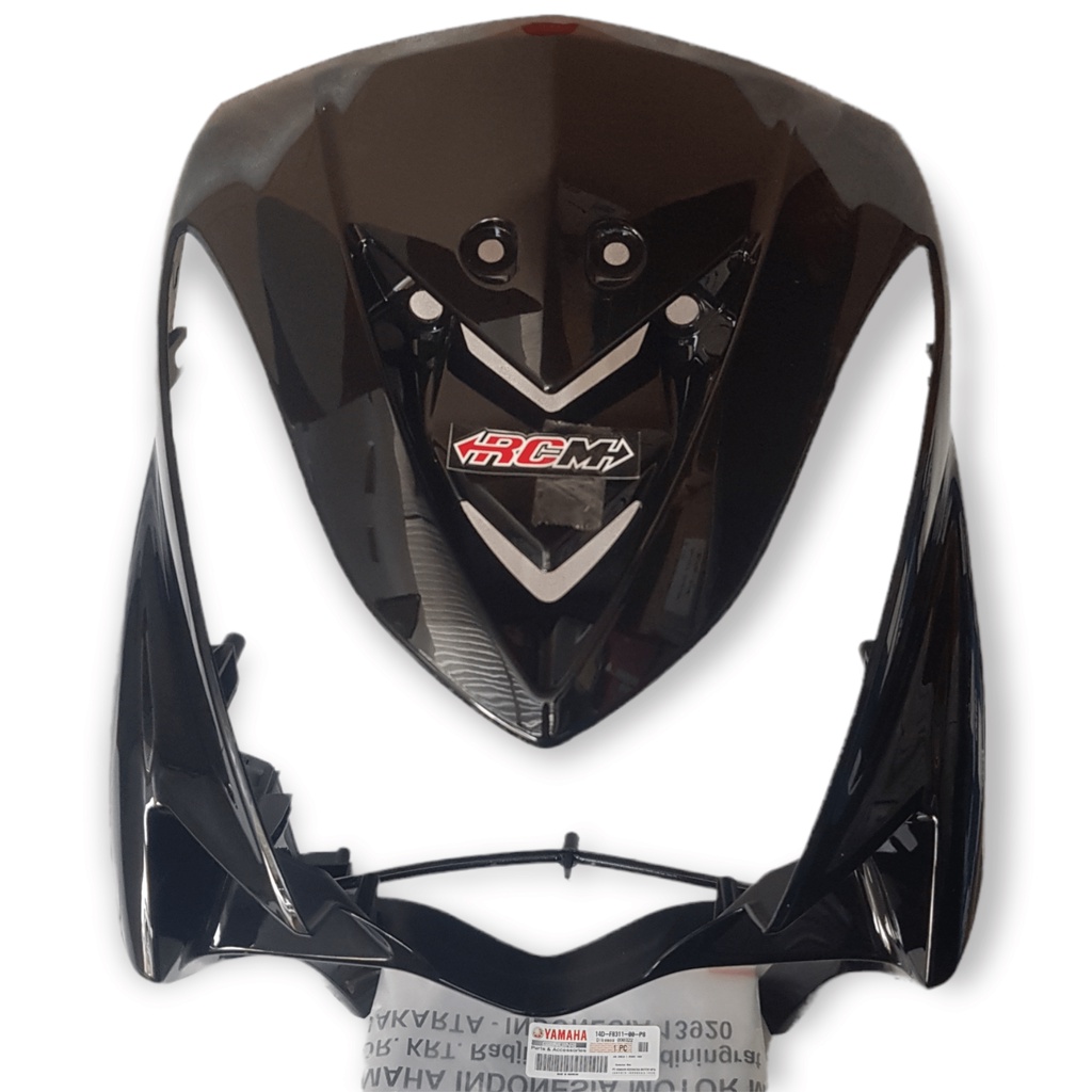 14D-F8311-00-P8 COVER FRONT PANEL BODY BODI TEDENG TAMENG LAMPU DEPAN MIO SOUL OLD LAMA KARBU WARNA HITAM BLACK CERRY ORI ORIGINAL YAMAHA YGP ASLI